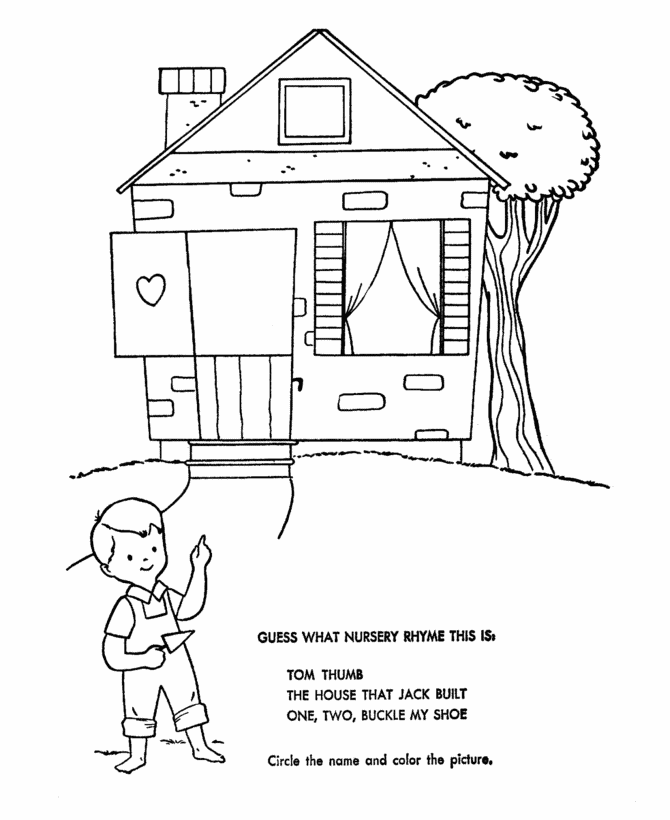 house that jack built coloring pages